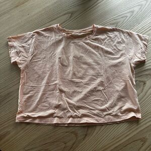 Peach Lululemon Cropped Shirt